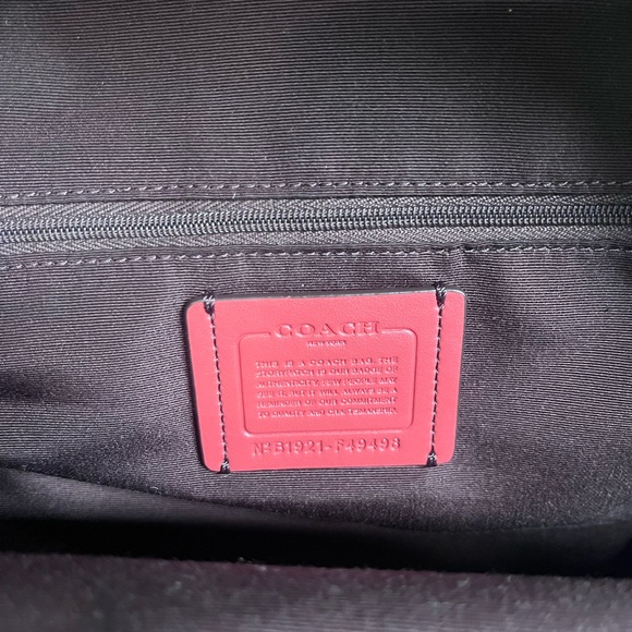Coach Red Embossed Backpack - Picture 3 of 3